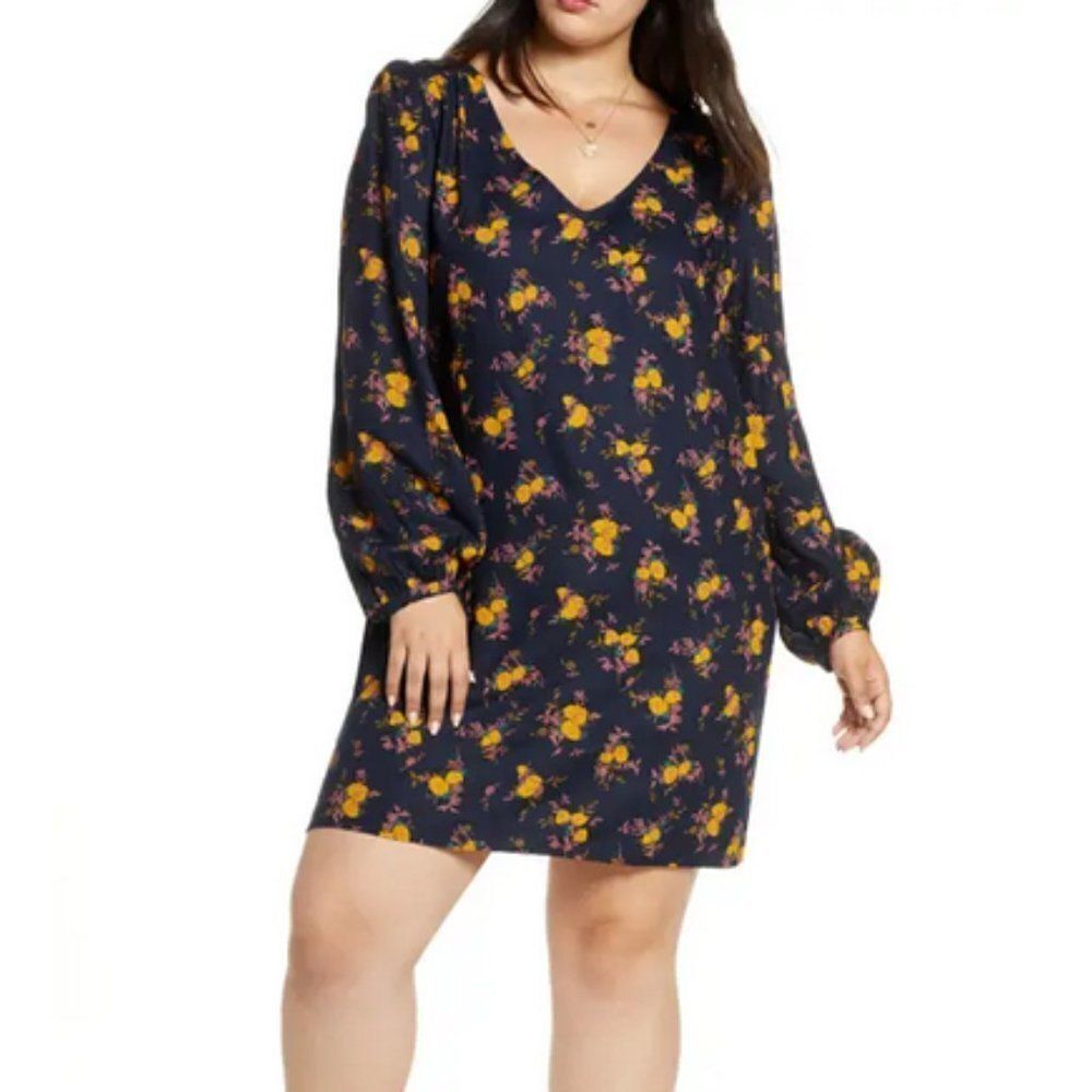 Treasure & Bond Navy Floral Dress